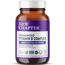 Nyt kapitel Vitamin B Complex, Gæret Vitamin B Complex, USDA Organic, One Daily for Cellular Energy + Brain + Beauty, 100% Vegan, Gluten- Free - 90 Greve