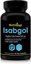 Isabgol Psyllium Husk 500mg tillæg, fremragende kilde til Opløselig Fiber, 90 Veg kapsler