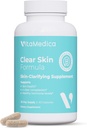 VitaMedica Clear Skin Vitamin Formelle 124; Noncystic Acne supplement til hud Clearing 124; Clear Complexion for kvinder og mænd