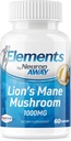 Neuropawayelementer Organic Lions Mane Mushroom Extract Kapsler (60 Acid Resistent Kapsler Per flaske) Tredjeparts testet Lavet i en cGMP facilitet