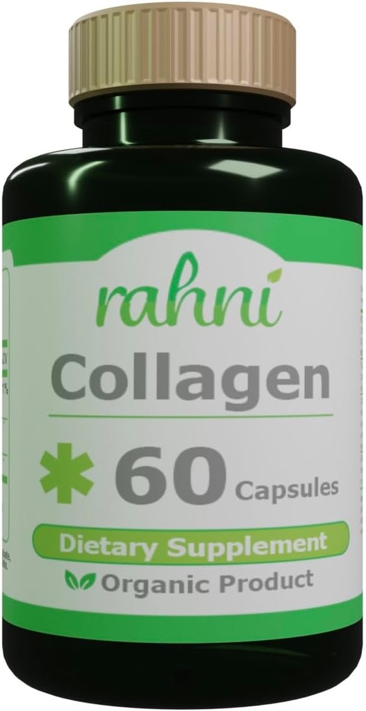 Kollagen supplement til kvinder og mænd, med Hyaluronsyre & C-vitamin, Reducere rynker, forbedre kvaliteten af din hud, negle og hår, 60 kapsler
