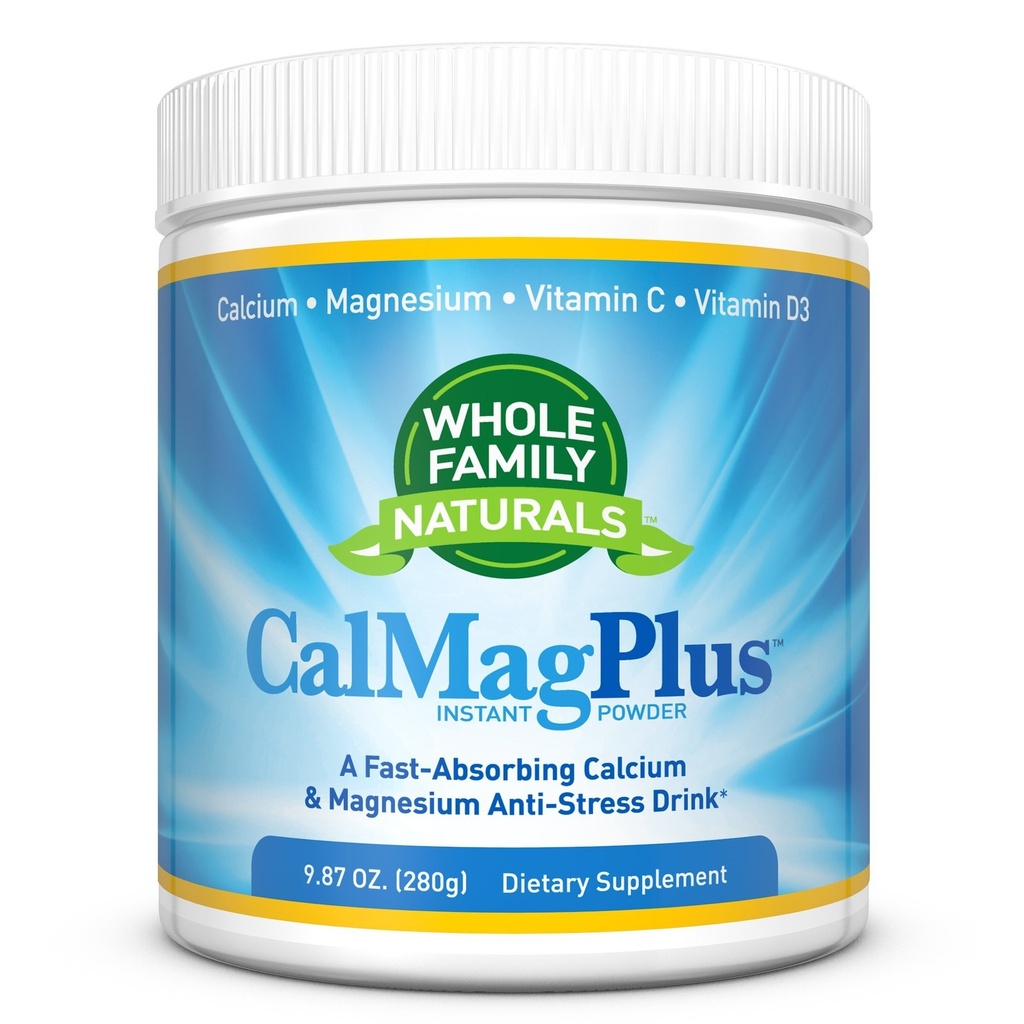 Calcium Magnesium Powder Supplement - CalMag Plus med C-vitamin & D3 - Gluten Free, Non GMO - Natural Cale Mag Drink - Cal- Mag for Muskler - Rolig søvn Magnesium Drink Powder - Calcium supplement