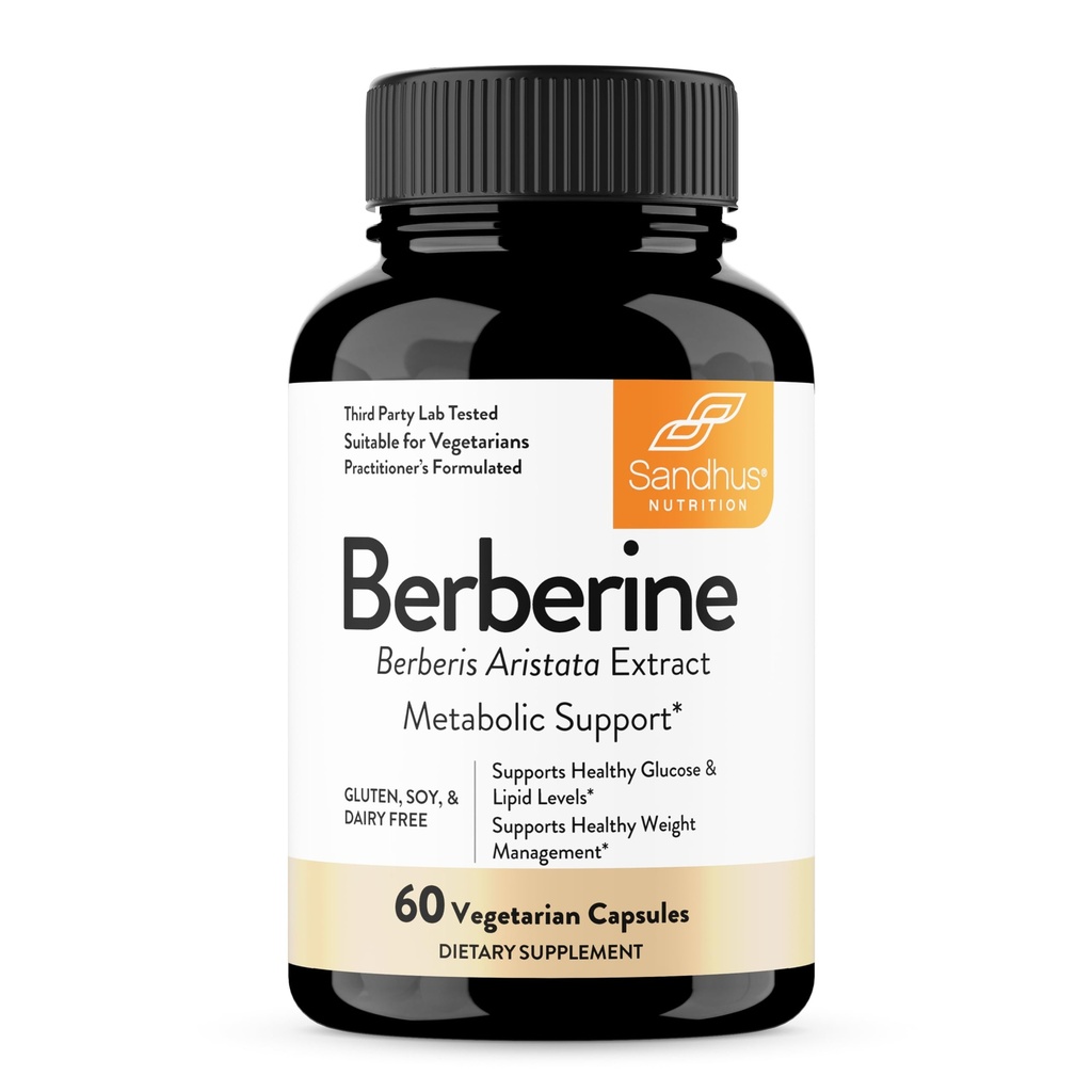 Sandhu 's Berberine HCL Supplement 500mg pr. kapsel med 97% Pure Berberis Aristata Extract 124; 60 greve Budd124; Supports Weight Management & Sund Energy Levels