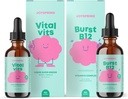 JoySpring Daily Multivitamin & B Complex Bundle â 124; Kids Vitaminer naturligt sourced, Non- GMO, Non- Alkoholic Liquid Formel, Immunitet sundhedsstøtte â 124; Vegansk & Vegetarisk Kosttilskud