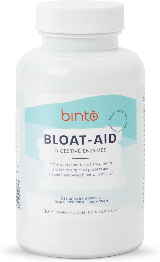 Binto Bloat- aid - fordøjelsesenzymer - Plant- baserede fordøjelsesenzymer Kosttilskud til at understøtte sundhed fordøjelse og skære ned på bloat - Preservative- Free, Gluten- Free, Non- GMO