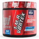 BPI Sports 1.M.R Vortex Pre Workout Powder - High Stim Preworkout for mænd og kvinder med Glycerol, Koffein, Niacin, og Herbal Ekstrakter - Energi, Focus & Endurance - Blå Raz Flavor - 50 Servere