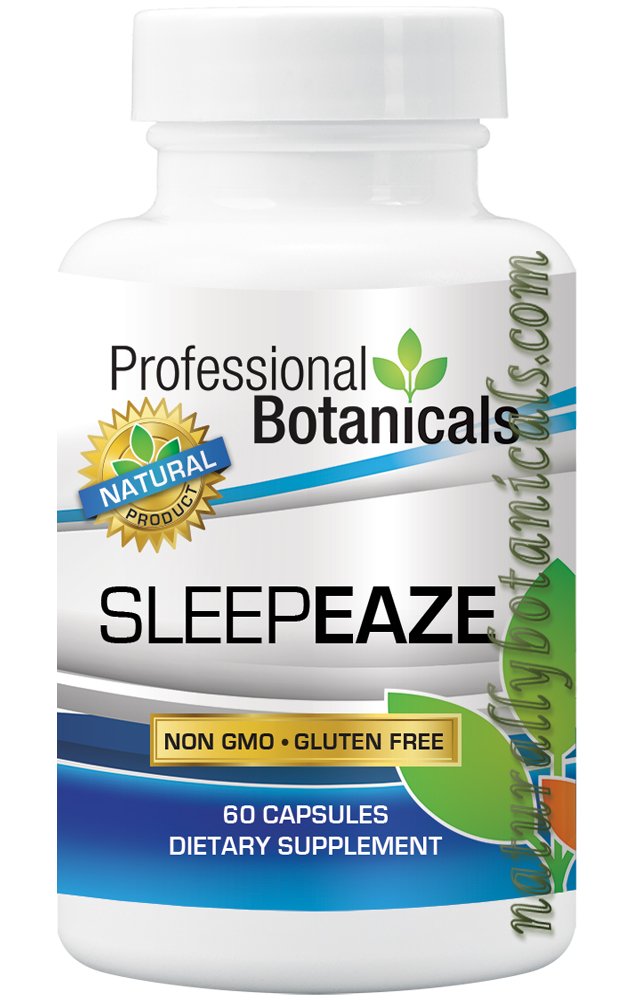 Professionel Botanicals Sleep Eaze, Natural Sleep Aide Supplement, Ikke Habit Danning Sleep Supplement Valerian Root og tysk kamille - 60 Vegetarisk Capsule