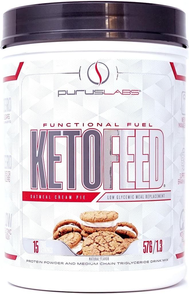 Purus Labs KETOFEED Protein Powder, 15 Servere (Havregryn Cream Pie)