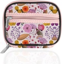 Serfeymi Ugentlig rejse Pill Organizer Pill sag for Purse med Aftagelig 7 Day Pill Box, Fashionable Travel Medicine Organizer Pill Container til medicin, Vitamin, tillæg - Bloom 03