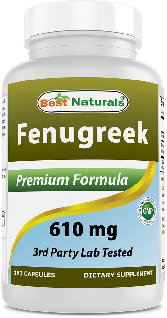 Best Naturals Fenugreek Seed 610 mg 180 Capsules