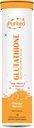 Glutathion 15 Effervescent tabletter med C-vitamin & E, for Clear Skin & Hydration, Ingen tilsat sukker, orange smag - (15 tabletter, pakke med 1)