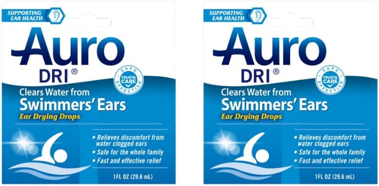 Auro Dri Swimmer 's Ear Driing Drops, Fast Relief, 1 fl oz. (pakning med 2 stk.)