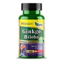 America Medic & Science Ginkgo Biloba 60mg (60 Softgels) - 124; Brain Booster supplement til mænd og kvinder - 124; Mind Enhancer med urteudtræk