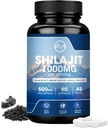 Shilajit Supplement, Shilajit kapsler med Fulvic syre til mænd og kvinder, Shilajit med 85 + Spormineraler for energi, ydeevne og immunforsvar