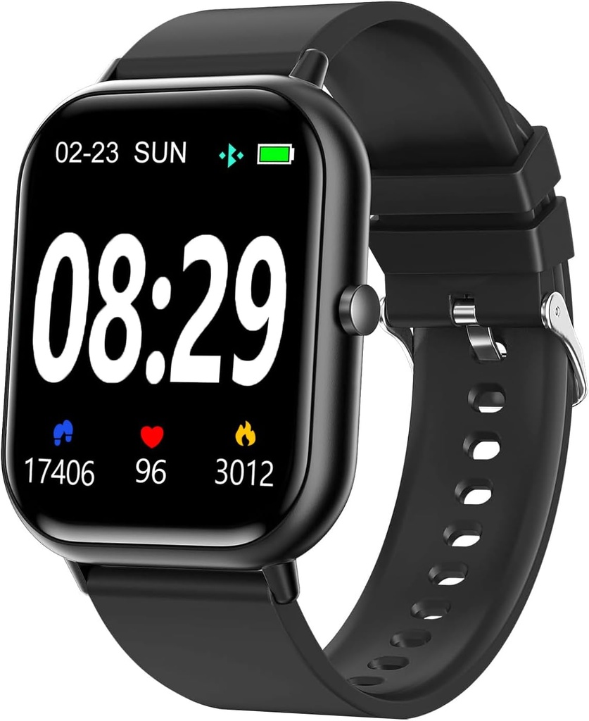 Smart ur til mænd kvinder SmartWatch 1.83 "til iPhone Samsung Android Phone Kompatibel, Fitness Tracker ur med Pedometer, Heart Rate / Sleep Monitor, Blod Oxygen, IP68 Vandtæt
