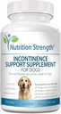 Dog Incontinence Support, Organic Support for Bladder Control, Bladder Health and for Dogs Leaking Urine, with Marshmallow, Astragalus & Licorice, 120 Chewable Tablets