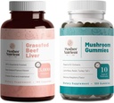 Moder Nutrient Bundle: Grass- Fed Oksekød Leverkapsler og Pure Extract Mushroom Gummies - Premium, non-GMO kosttilskud til din daglige rutine