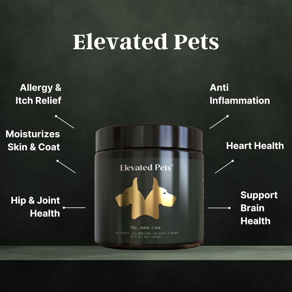 Ultra- Sund Omega 3 Fish Oil Treats w / MSM, Glucosamin, Chondroitin, EPA / DHA for hunde: Forhøjede kæledyr Fish Oil, gurkemeje & fælles supplement + Allergi tygger - Ultimate Dog Vitamin Supplement