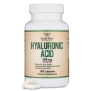 Hyaluronsyre Kosttilskud -180 kapsler (Forbedrer virkningerne af Hyaluronsyre Serum til ansigt) 200mg Per Servering til hud og ansigt Aging Support (Acido Hialuronico) Gluten Free by Double Wood