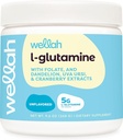 Wellah L- Glutamin Powder Unflavored (50 Servere) - 5g L- Glutamin Per Servering, sødet med Stevia
