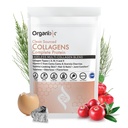 Organixx collagen peptider pulver med C-vitamin, type I, II, III, V, X Hydrolyzed collagen, hår, negl, hud, ben & fælles sundhed, Aging support, Clean Sourced, Gluten Free, Unflavored, 30 Serveringer
