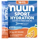 Nuun Sport Electrolyte Powder Pakninger med Magnesium, Calcium, Kalium, Chlorid, og Natrium, Hydration Pakninger til On- The- Go, All Out Orange Flavor, Gluten Free & Vegan, 16 enkeltportioner