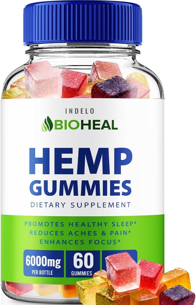 BioHeal Hamp Gummies - med Hamp Seed Extract Bio Heal Hamp Gummies Tinnitus Herbal supplement, Sundhed og Wellness Support, All Natual Hamp Gummies Advanced Formel (60 Gummies)