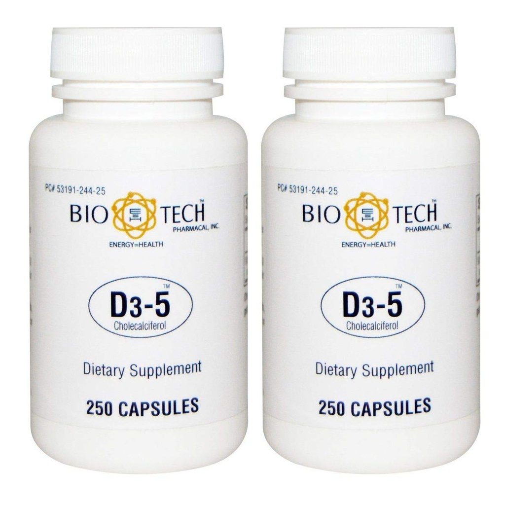 BioTech Pharmacal - D3- 5 (5000 IE) (500 tabletter)