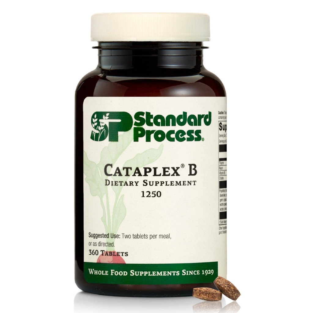 Standard Process Cataplex B - Hele fødevareformlen med Niacin, vitamin B6, thiamin og Inositol til hjerterytme, Metabolisme og Kolesterol Vedligeholdelse - 360 tabletter