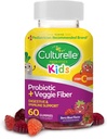 Culturelle daglige probiotika til børn + Veggie Fiber Gummies (Age 3 +) - 60 Greve - fordøjelig sundhed & immunforsvar - Berry Flavor med en C-vitamin boost