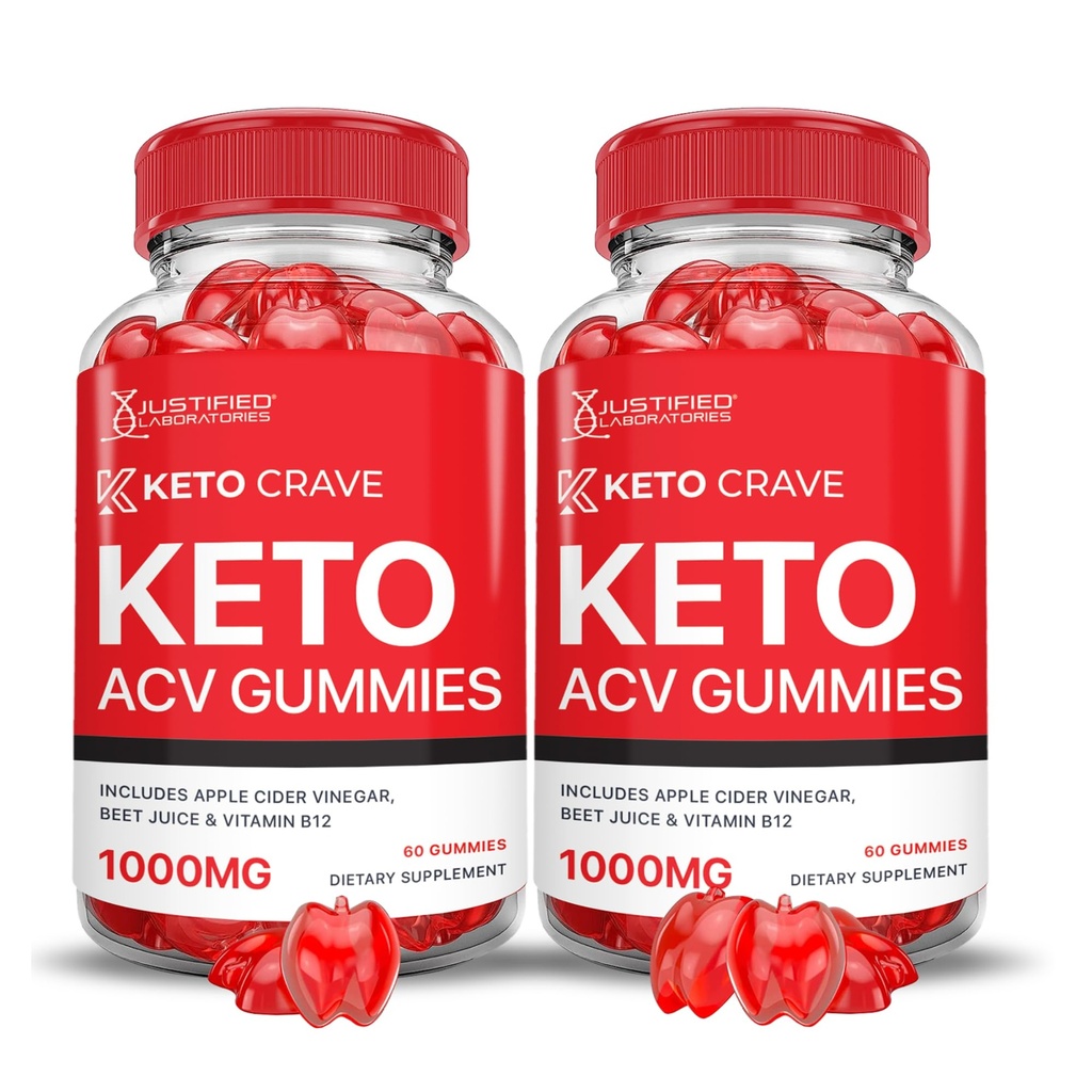 Begrundede laboratorier (2 Pack Keto Crave Keto ACV Vegan Non GMO 120 Gummies