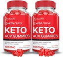 Begrundede laboratorier (2 Pack Keto Crave Keto ACV Vegan Non GMO 120 Gummies