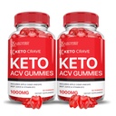 Begrundede laboratorier (2 Pack Keto Crave Keto ACV Vegan Non GMO 120 Gummies