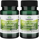 Swanson Black Ginger Extract - fremmer sund blodcirkulation og fysisk Vigor - Kan hjælpe hjerte sundhed, muskelvæv, og Mental Wellbeing - (30 Veggie kapsler, 100mg Hver) (2 Pack)