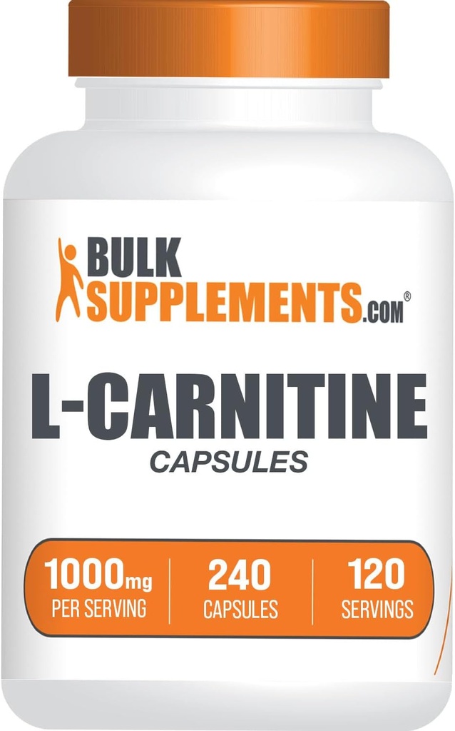 Bulkaddiments.com L- Carnitin 1000mg kapsler - Carnitin supplement, L Carnitin 1000mg, L- Carnitin kapsler - 2 kapsler per servering (1000mg), 240 kapsler (pakning med 1)