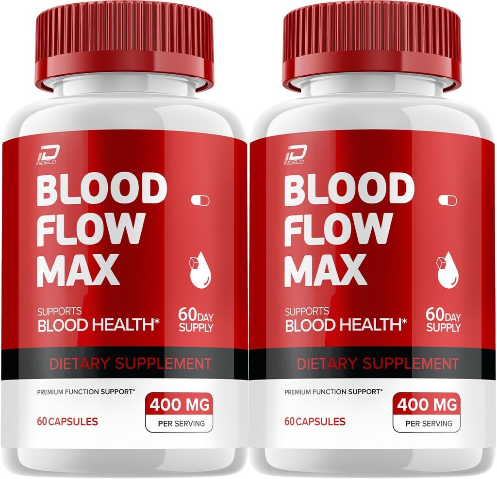 Blood Flow Max Capsule - BloodFlowMax Advanced Formel, BloodFlow Max Extra Styrke, Samlet wellness, All- Natural Vitaminer, Anmeldelser (2 Pack - 120 Kapsler)