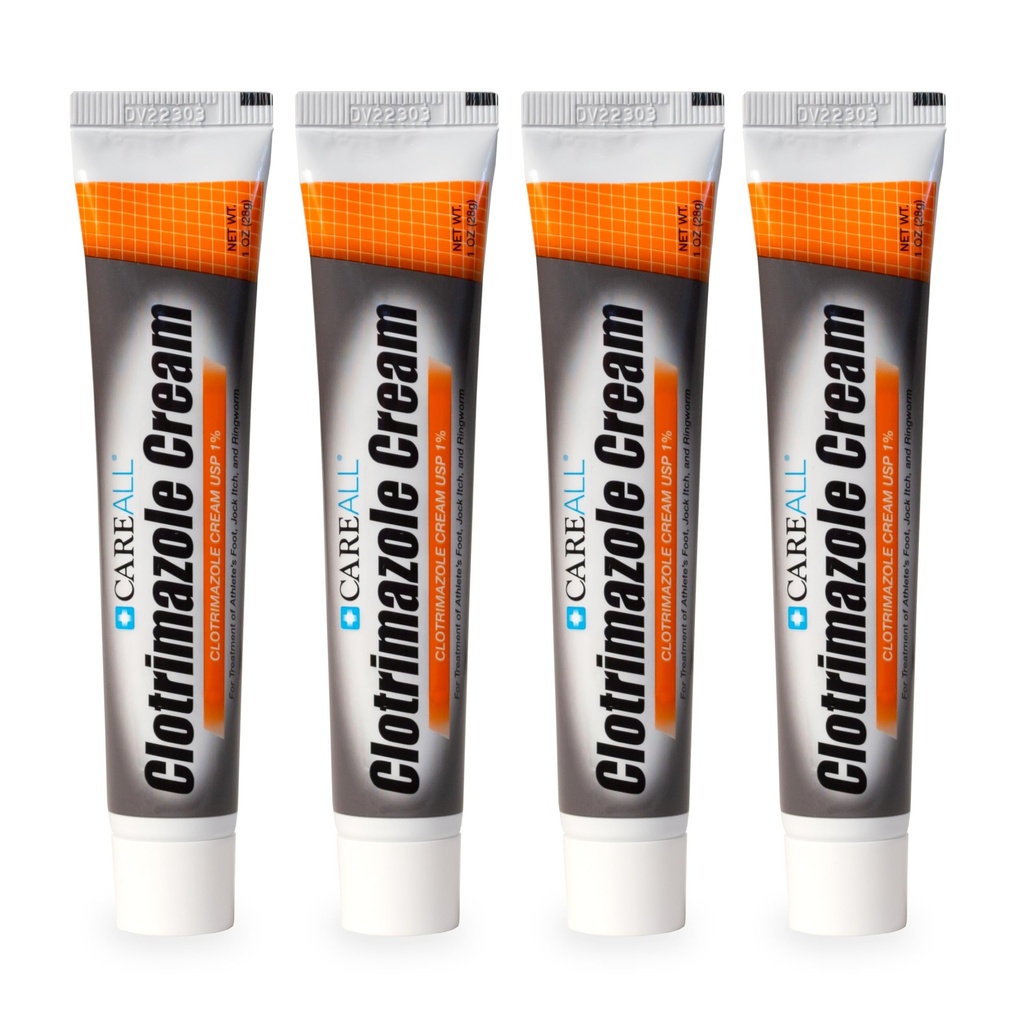 CareAll clotrimazol Antifungal Cream 1% USP 1, 0 oz. (4 Pack), Cures Most Atlete 's Foot, Jock Itch og Ringorm, Sammenlign med det førende mærke.