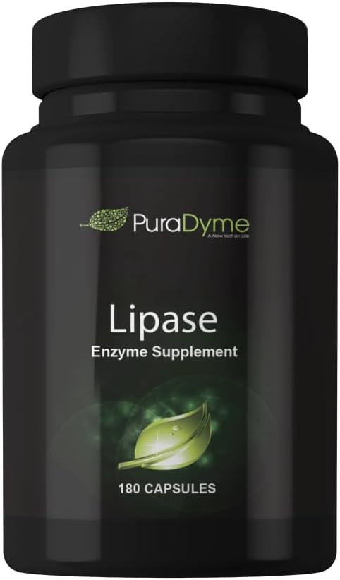 PuraDyme Lipase Enzyme 180 Kapsler fordøjelsesenzymer (1)