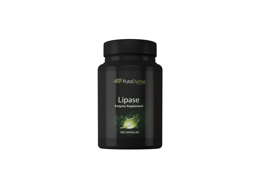 PuraDyme Lipase Enzyme 180 Kapsler fordøjelsesenzymer (1)