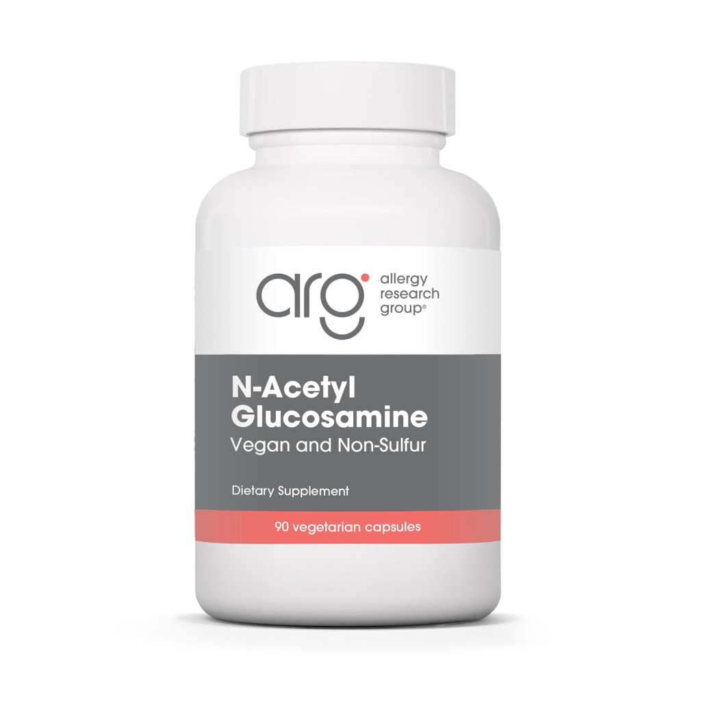 Allergy Research Group N- Acetyl D- Glucosamine 500mg - NAG Supplement, Joint Support, Glucosamine Sulfate, Joint Health Formel, Motilitet Activator, Vegan, Non- Sulfur, Vegetariske Kapsler - 90 Greve