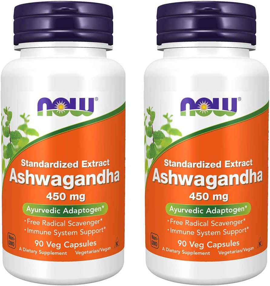 Now Foods Ashwagandha Extract 450mg, 90 VAPs (pakke med 2)