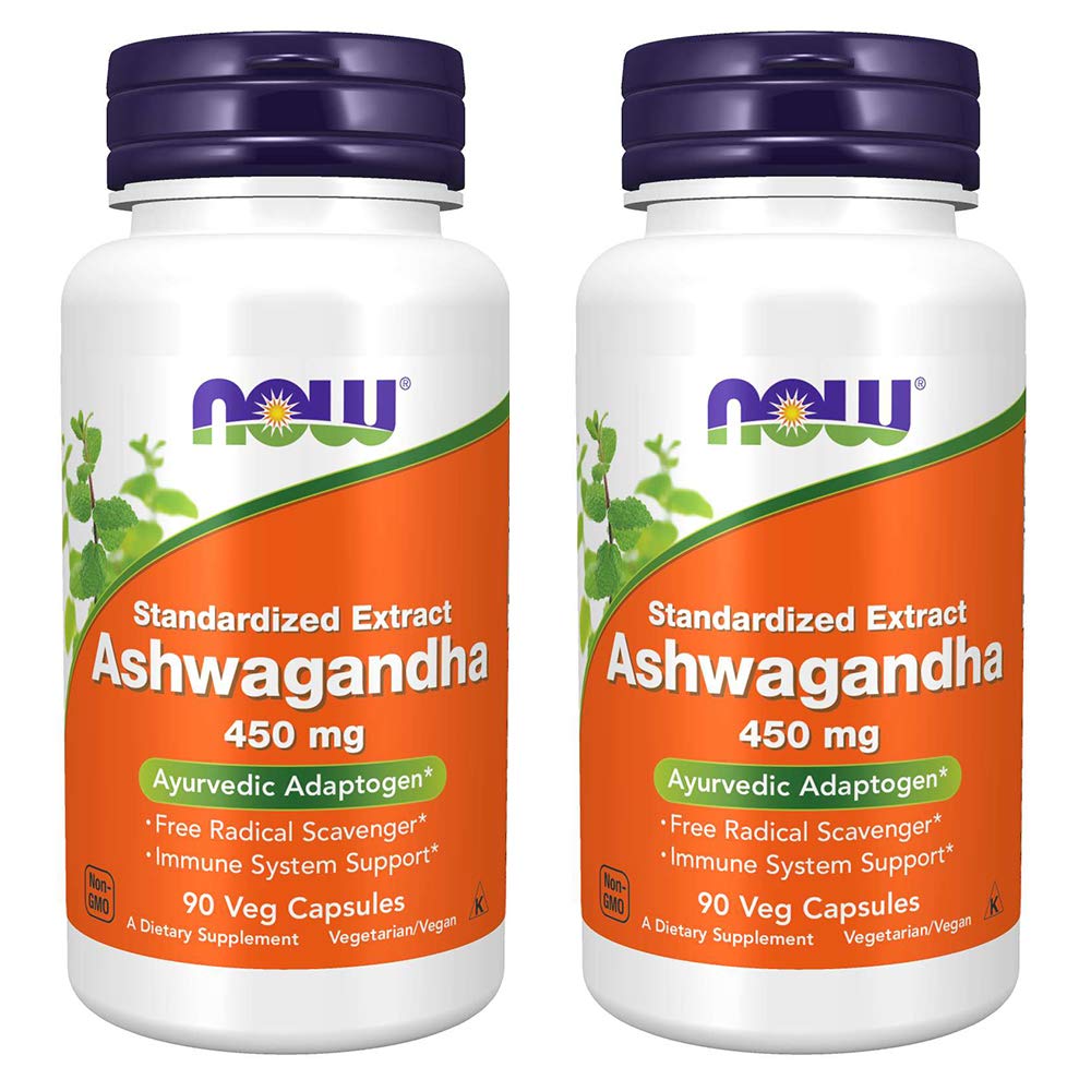 Now Foods Ashwagandha Extract 450mg, 90 VAPs (pakke med 2)