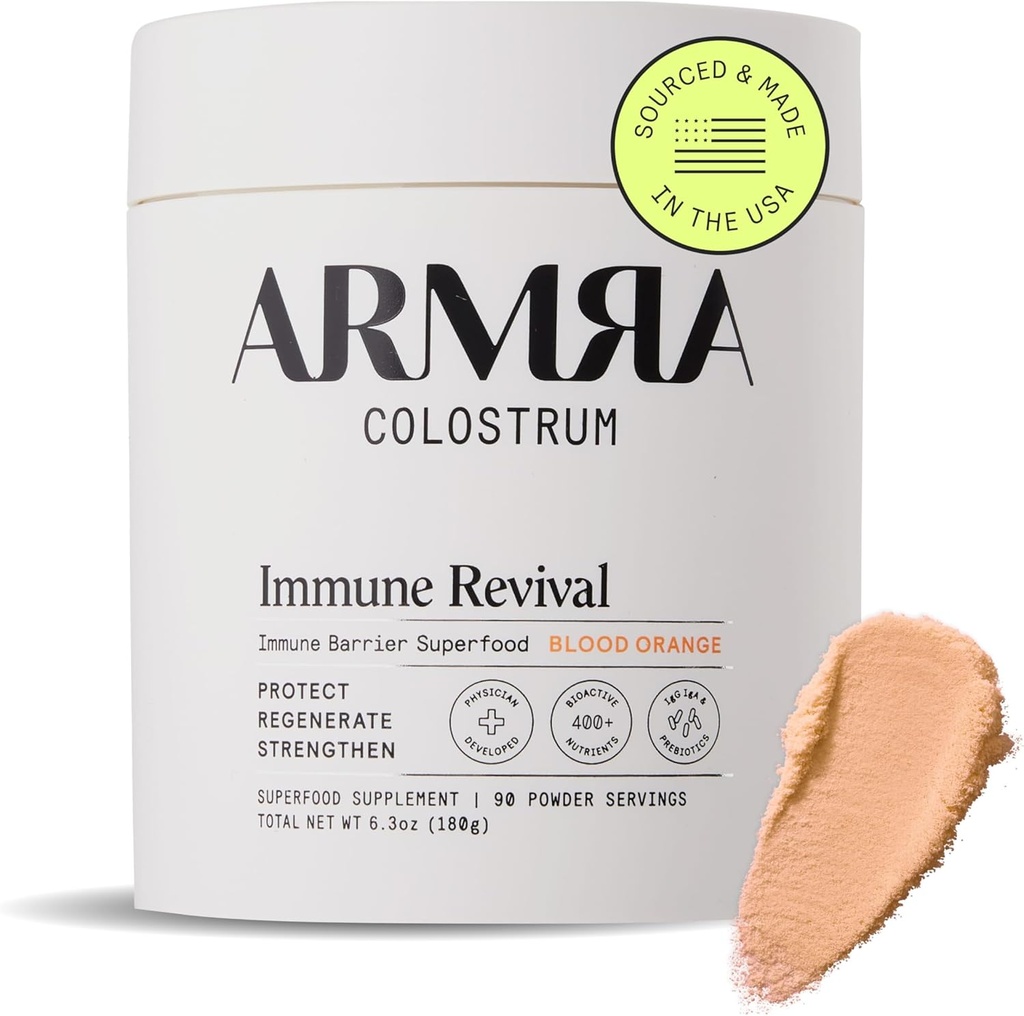ARMRA Colostrum ™ Pulver • 124; Blod Orange • 124; Gut Sundhed & Bloating • 124; Hud & Hår • 124; Immunitet • 124; Keto, Gluten & Fedtfri • 124; 90 Servering