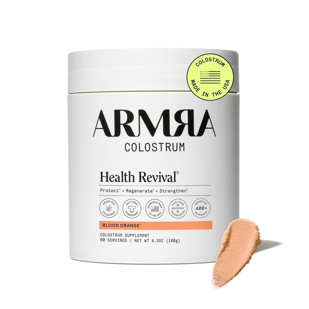 ARMRA Colostrum ™ Pulver • 124; Blod Orange • 124; Gut Sundhed & Bloating • 124; Hud & Hår • 124; Immunitet • 124; Keto, Gluten & Fedtfri • 124; 90 Servering