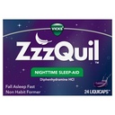 Vicks ZzzQuil, Nighttime Sleep Aid LiquiCaps, 25 mg Diphenhydramin HCl, No. 1 Sleep- Aid Brand, Non- Habit Forming, Fall Assapy Fast, 24 Greve