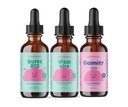 JoySpring B- Complex & Vital Vits med Magnesium Drops Bundle 124; naturligt behårede børn Vitaminer & mineraler