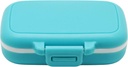 Lille Pill Box supplement sag for Pocket eller Purse - 3 Aftagelige Compartments Travel Medication Carry Case - Daglig Vitamin Organizer Box (blå)