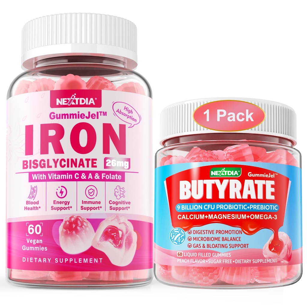 Butyrate Gummies + Iron Bisglycinate 26mg Fyldt Gummies