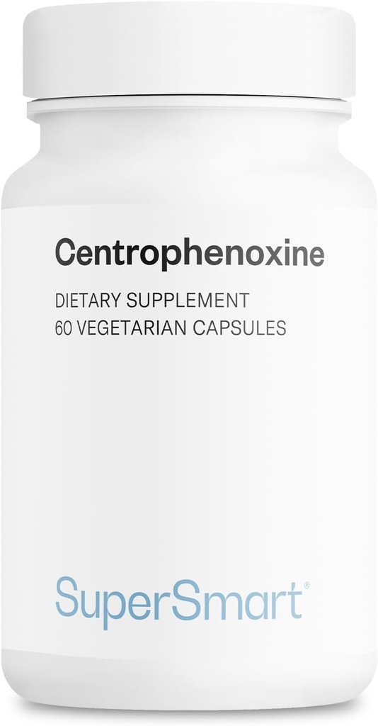 Supersmart - Centrophenoxine 500mg per dag (DMAE & pCPA) - Nootropics Supplement Note 124; Non- GMO & Gluten Free - 60 vegetariske kapsler