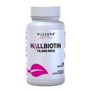 Hallusa Natural Biotin Capsules 10.000 mikrogram sundt hår, hud & negle - Pastillas para la caída del Cabello - Crecimiento del Cabello - Crecimiento de la Barba - Alopecia y calvicie - 60 kapsler